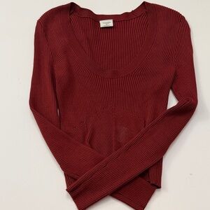 Abercrombie Ribbed Red Sweater